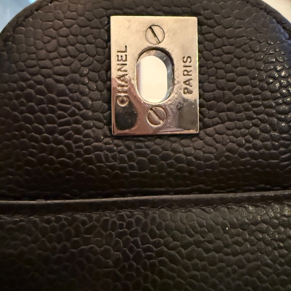 CHANEL Jumbo Single Flap Bag – Black Caviar Leather Quilted with Silver Hardware - Picture 9 of 9